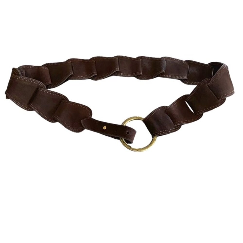 NWT Coldwater Creek Brown Sonoma Suede Belt Large